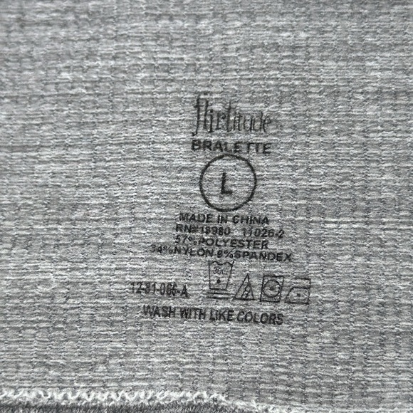 NWT Flirtitude Seamless One Shoulder Bralette Heather Gray Size L - Picture 4 of 6